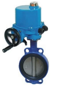 Затвор дисковый поворотный ABRA Ду40 Ру16 BUV-VF863D, межфланцевый, корпус - чугун, диск - нержавеющая сталь, с электроприводом, NBR в Красноярске