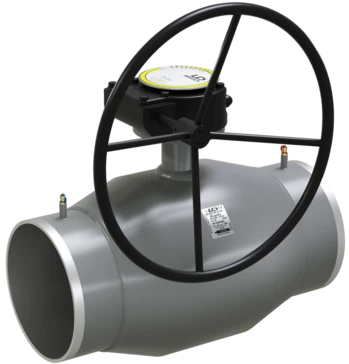 Кран шаровый LD КШЦПР Gas 050.040.П/П.03. из стали 09Г2С Ду50 Ру4,0МПа с редуктором в Красноярске